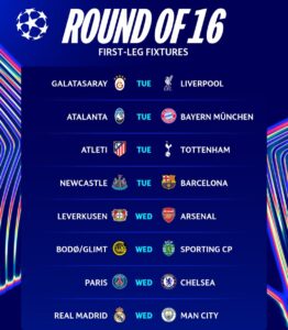 Babak 16 Besar Liga Champions 2025/26 Bergulir Tengah Pekan Ini, Duel Real Madrid vs Man City Jadi Sorotan Utama