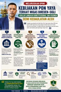 Kebijakan Pon Yaya Terkait Migas Bireuen-Sigli Adalah Langkah Konstitusional Dan Visioner Demi Kedaulatan Aceh